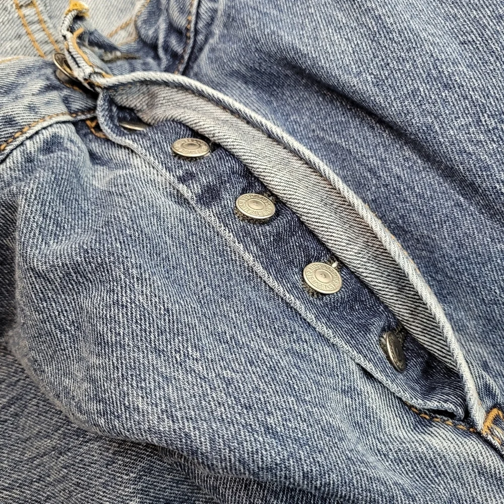 Levis Men's Original Button Fly Front 501 Vintage Blue Jeans 100% Cotton 40 X 30 - Picture 10 of 10